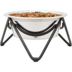 Frisco Triangle Iron Non-Skid Elevated Dog & Cat Bowl -The Pet Haven Shop 257155 PT2. AC SS1800 V1615312981