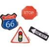 Frisco Road Trip Traffic Signs Plush Squeaky Dog Toy, 4 Count -The Pet Haven Shop 262016 MAIN. AC SS1800 V1618598249