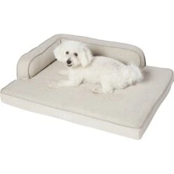 Frisco Faux Linen Corner Personalized Bolster Dog Bed W/Removable Cover 11 Frisco Faux Linen Corner Personalized Bolster Dog Bed W/Removable Cover -The Pet Haven Shop 262158 PT2. AC SS1800 V1615568495