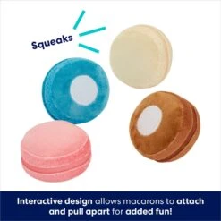 Frisco Macaron Interactive Plush Squeaky Dog Toy -The Pet Haven Shop 264438 PT2. AC SS1800 V1686579622