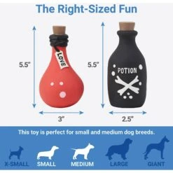 Frisco Magic Potions Latex Squeaky Dog Toy, 2 Count -The Pet Haven Shop 265632 PT1. AC SS1800 V1623351742