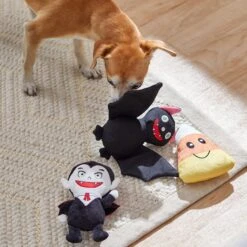 Frisco Halloween Haunted Friends Plush Squeaky Dog Toy -The Pet Haven Shop 270363 PT3. AC SS1800 V1624816992