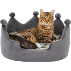 Frisco Faux Fur Crown Pillow Cat & Dog Bed -The Pet Haven Shop 270886 PT3. AC SS1800 V1626294188