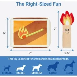 Frisco Camping Match Box 2-in-1 Plush Squeaky Dog Toy -The Pet Haven Shop 271029 PT1. AC SS1800 V1626368486