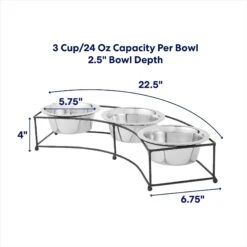 Frisco Multi Pet Feeding 3-Bowls Curved Stainless Steel Dog & Cat Bowl 10 Frisco Multi Pet Feeding 3-Bowls Curved Stainless Steel Dog & Cat Bowl -The Pet Haven Shop 277563 PT1. AC SS1800 V1692728191
