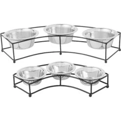 Frisco Multi Pet Feeding 3-Bowls Curved Stainless Steel Dog & Cat Bowl 13 Frisco Multi Pet Feeding 3-Bowls Curved Stainless Steel Dog & Cat Bowl -The Pet Haven Shop 277563 PT5. AC SS1800 V1627936053