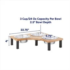 Frisco Multi Pet Feeding Corner Wood 3-Bowls Stainless Steel Dog & Cat Bowl 9 Frisco Multi Pet Feeding Corner Wood 3-Bowls Stainless Steel Dog & Cat Bowl -The Pet Haven Shop 277573 PT1. AC SS1800 V1692728306