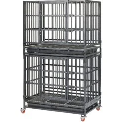 Frisco Ultimate Foldable & Stackable Heavy Duty Steel Metal Single Door Dog Crate -The Pet Haven Shop 280395 PT4. AC SS1800 V1632851515