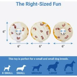 Frisco Fall Maple Bacon Donuts Plush Squeaky Dog Toy, 3 Count -The Pet Haven Shop 285613 PT2. AC SS1800 V1633969278