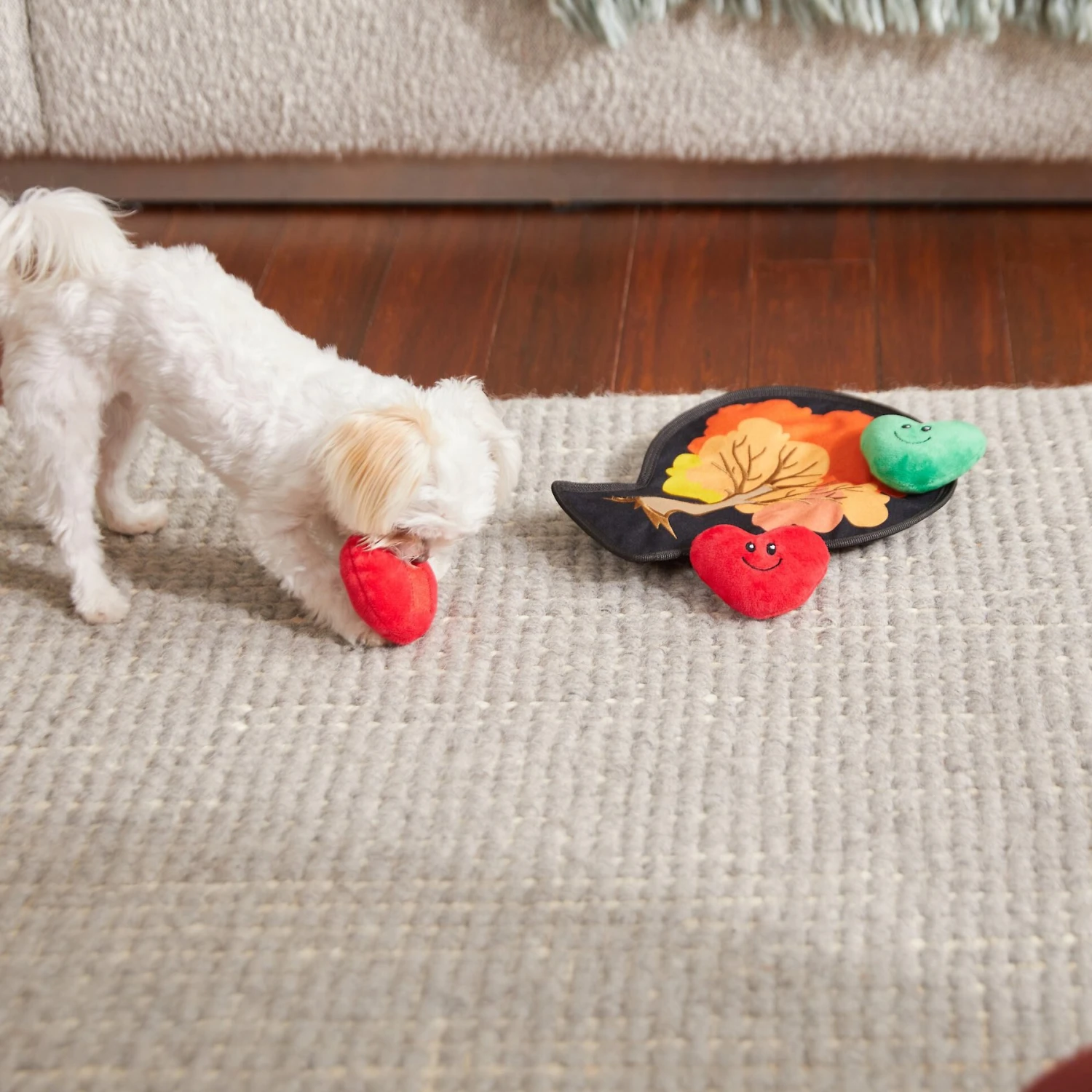 Frisco Fall Autumn Tree With Apples Interactive Plush Squeaky Dog Toy, 4 Count 5 Frisco Fall Autumn Tree With Apples Interactive Plush Squeaky Dog Toy, 4 Count - Image 3