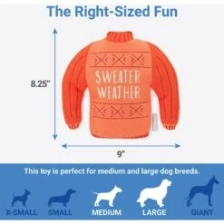 Frisco Fall Sweater Weather Flat Plush Squeaky Dog Toy -The Pet Haven Shop 285635 PT1. AC SS1800 V1636990883