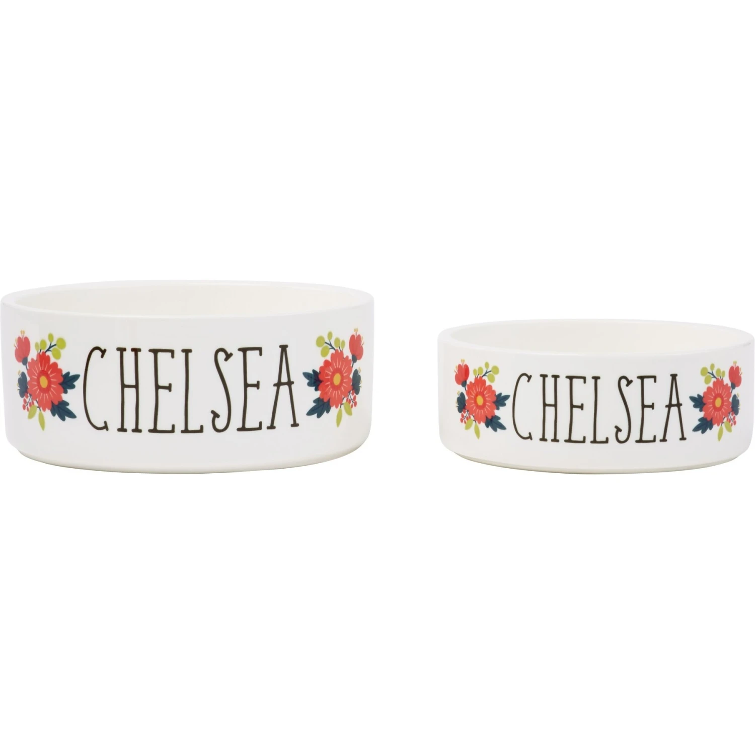 Frisco Flower Ceramic Personalized Dog Bowl 8 Frisco Flower Ceramic Personalized Dog Bowl - Image 6