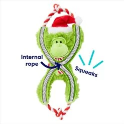 Frisco Holiday Monkey Plush With Rope Squeaky Dog Toy -The Pet Haven Shop 287115 PT2. AC SS1800 V1695044339