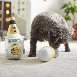 Frisco New Year's Eve Champagne & Flute Plush Squeaky Dog Toy -The Pet Haven Shop 288486 PT3. AC SS1800 V1638288322