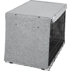 Frisco Faux Linen Dog Crate Cover -The Pet Haven Shop 289630 PT3. AC SS1800 V1644248867