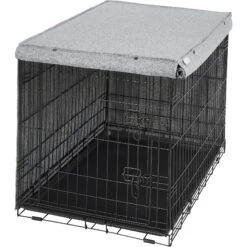 Frisco Faux Linen Dog Crate Cover -The Pet Haven Shop 289630 PT4. AC SS1800 V1644248877