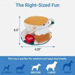 Frisco Brunch Teacup Plush Squeaky Dog Toy -The Pet Haven Shop 297232 PT1. AC SS1800 V1643916397