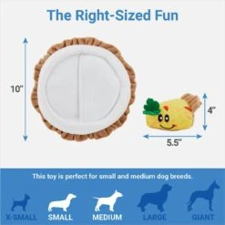 Frisco Brunch Quiche 2-in-1 Plush Squeaky Dog Toy -The Pet Haven Shop 297248 PT1. AC SS1800 V1643916394