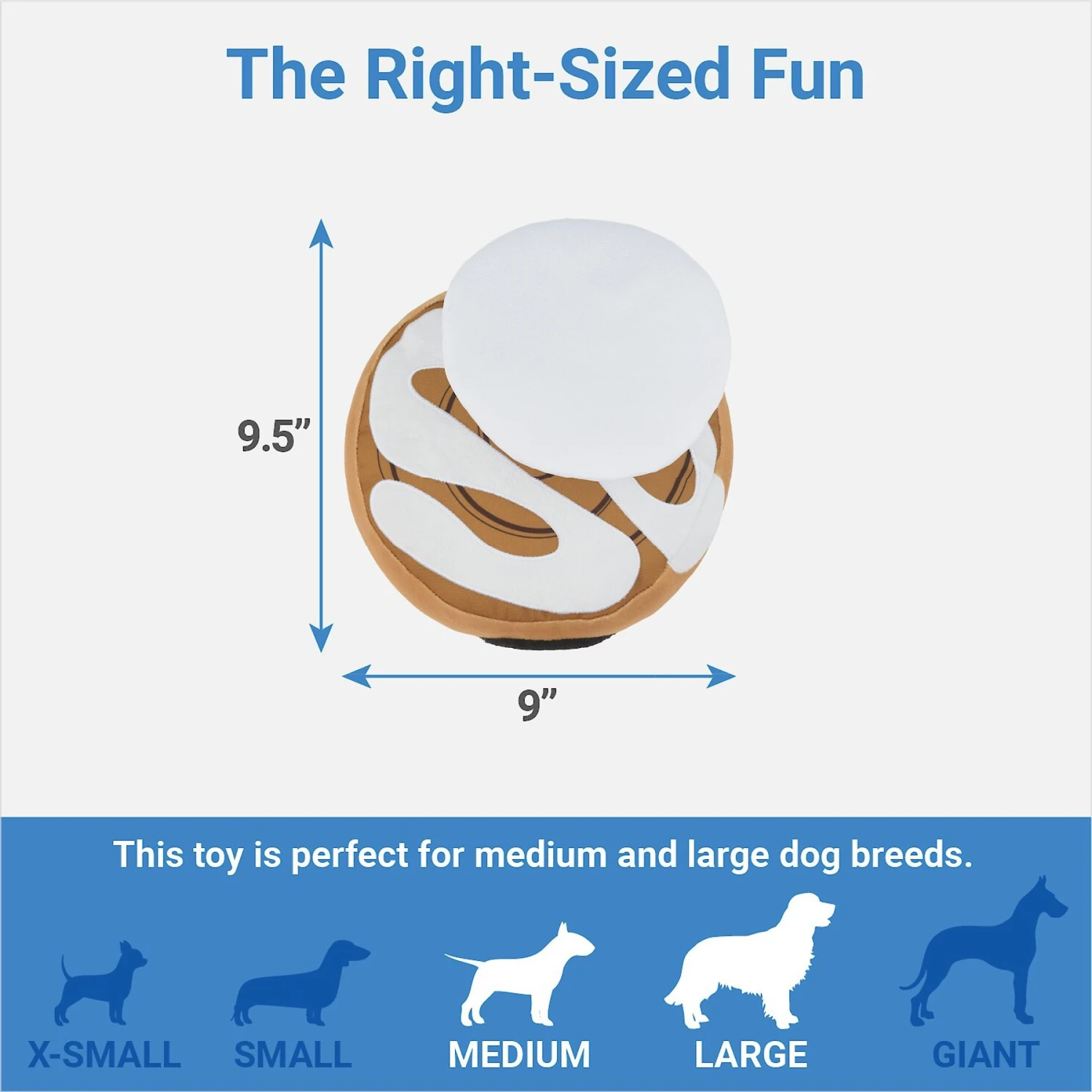 Frisco Brunch Cinnamon Roll Jumbo Plush Squeaky Dog Toy 4 Frisco Brunch Cinnamon Roll Jumbo Plush Squeaky Dog Toy - Image 2