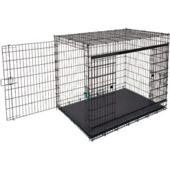 Frisco Heavy Duty Enhanced Lock Sliding Double Door Fold & Carry Wire Dog Crate & Mat Kit, 54 Inch -The Pet Haven Shop 297463 PT6. AC SS1800 V1633115115