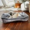 Frisco Herringbone Cuffed Cuddler Dog & Cat Bed -The Pet Haven Shop 299434 MAIN. AC SS1800 V1638288338