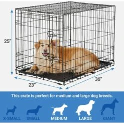 Frisco Fold & Carry Single Door Collapsible Wire Dog Crate & Frisco Premium Extra Large Printed Dog Training & Potty Pads -The Pet Haven Shop 303438 PT2. AC SS1800 V1623073652
