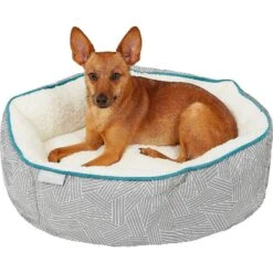 Frisco Sherpa Dog & Cat Blanket & Frisco Sherpa Hexagon Bolster Cat & Dog Bed -The Pet Haven Shop 303598 PT4. AC SS1800 V1623089541