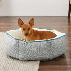 Frisco Sherpa Dog & Cat Blanket & Frisco Sherpa Hexagon Bolster Cat & Dog Bed -The Pet Haven Shop 303598 PT7. AC SS1800 V1623071862