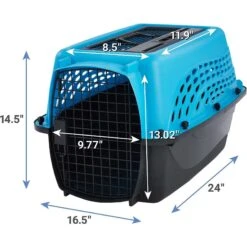 Frisco Two Door Top Load Plastic Dog & Cat Kennel & Frisco Fold & Carry Single Door Collapsible Wire Dog Crate, Pink -The Pet Haven Shop 303656 PT2. AC SS1800 V1623079947