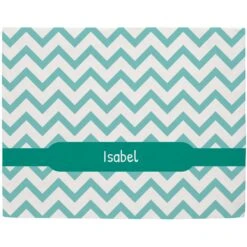 Frisco Personalized Subtle Chevron Sherpa Cat & Dog Blanket, 30" X 40"