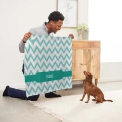 Frisco Personalized Subtle Chevron Soft Fleece Cat & Dog Blanket, 30" X 40" 13 Frisco Personalized Subtle Chevron Soft Fleece Cat & Dog Blanket, 30" X 40" -The Pet Haven Shop 304003 PT5. AC SS1800 V1637610297