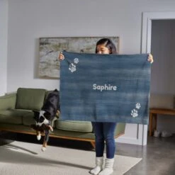 Frisco Personalized Heathered Soft Fleece Cat & Dog Blanket, 30" X 40" -The Pet Haven Shop 304005 PT5. AC SS1800 V1637610224