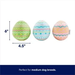 Frisco Easter Eggs Plush Squeaky Dog Toy -The Pet Haven Shop 304954 PT1. AC SS1800 V1672780525