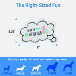 Frisco Easter Message Bubble Plush Squeaky Dog Toy 7 Frisco Easter Message Bubble Plush Squeaky Dog Toy -The Pet Haven Shop 304980 PT1. AC SS1800 V1642440935