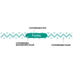 Frisco Personalized Chevron Ceramic Dog & Cat Bowl -The Pet Haven Shop 306760 PT1. AC SS1800 V1635967589