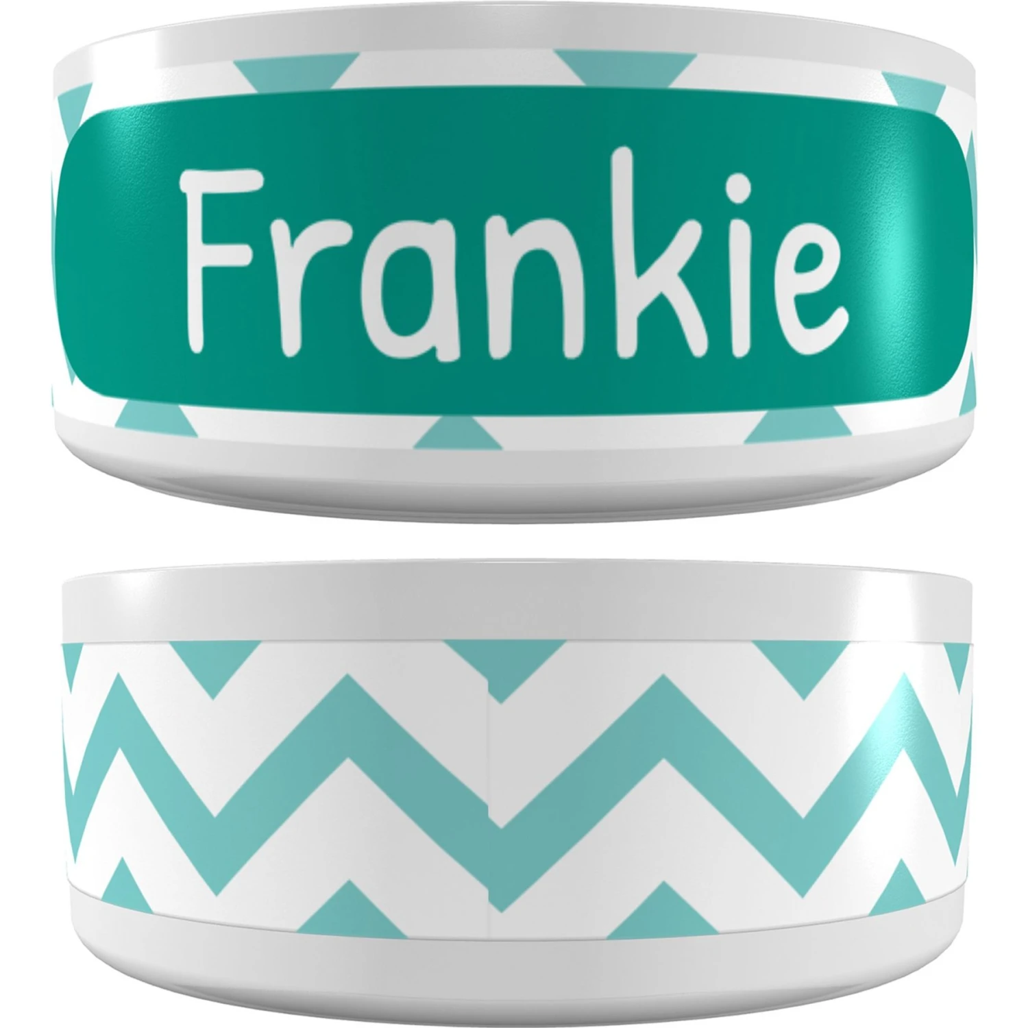 Frisco Personalized Chevron Ceramic Dog Bowl, 4.75-cup, 38oz 3 Frisco Personalized Chevron Ceramic Dog Bowl, 4.75-cup, 38oz