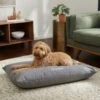 Frisco Personalized Knife Edge Bed, Dark Grey Linen, X-Large -The Pet Haven Shop 311764 MAIN. AC SS1800 V1633102586