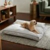 Frisco Personalized Silver Bolstered Bed With Silver Check Bolster -The Pet Haven Shop 311770 MAIN. AC SS1800 V1633102660