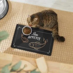 Frisco Silicone Fish Print Dog & Cat Food Mat, Black 11 Frisco Silicone Fish Print Dog & Cat Food Mat, Black -The Pet Haven Shop 311953 PT3. AC SS1800 V1642542608