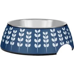 Frisco Leaf Design Stainless Steel Dog & Cat Bowl