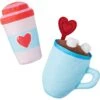 Frisco Valentine Coffee For Two Ballistic Nylon Plush Squeaky Dog Toy -The Pet Haven Shop 312897 MAIN. AC SS1800 V1637693955