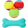 Frisco Fetch Squeaking Colorful Tennis Ball Dog Toy & Playology Scented Dual Layer Bone Dog Toy -The Pet Haven Shop 319022 MAIN. AC SS1800 V1630558008