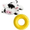 Frisco Cow Plush Squeaky Dog Toy & Playology Scented Dual Layer Ring Dog Toy -The Pet Haven Shop 319488 MAIN. AC SS1800 V1630618575