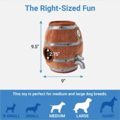 Frisco Beer & Keg Plush Squeaky Dog Toy, 4 Count -The Pet Haven Shop 327047 PT2. AC SS1800 V1648563981