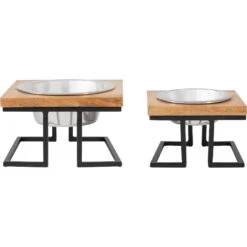 Frisco Premium Wood Elevated Single Dog & Cat Bowl -The Pet Haven Shop 331493 PT5. AC SS1800 V1657656891