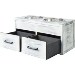 Frisco Premium Wood Elevated Large Breed Dog Bowl With Storage Station, 10 Cup -The Pet Haven Shop 331505 PT5. AC SS1800 V1657656894