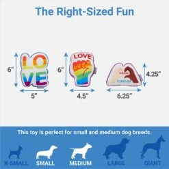 Frisco Pride Symbols Plush Squeaky Dog Toy, 3 Count -The Pet Haven Shop 331630 PT1. AC SS1800 V1649784984