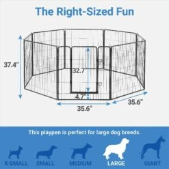 Frisco Ultimate Outdoor Lightweight Heavy Duty Steel Metal Playpen -The Pet Haven Shop 333772 PT1. AC SS1800 V1649166385