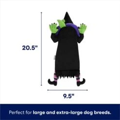Frisco Halloween Witch Flat Plush Squeaky Dog Toy -The Pet Haven Shop 344174 PT1. AC SS1800 V1689878447
