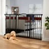 Frisco Wood Accents Extra Wide Auto-close Pet Gate, 30-in -The Pet Haven Shop 352631 MAIN. AC SS1800 V1657739663